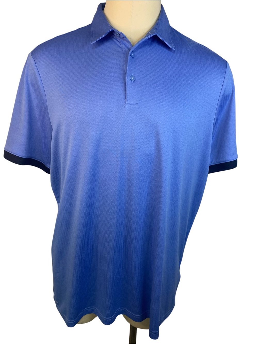 Adidas Blue Short Sleeve Polo Shirt Men’s 2XL